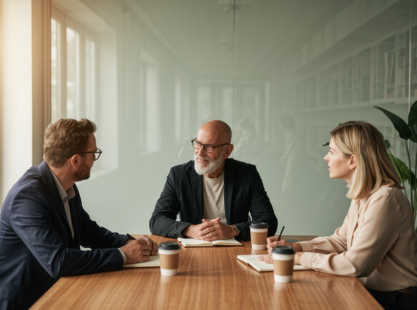 Experienced marketing leader advising a founder and team lead (illustrative image)